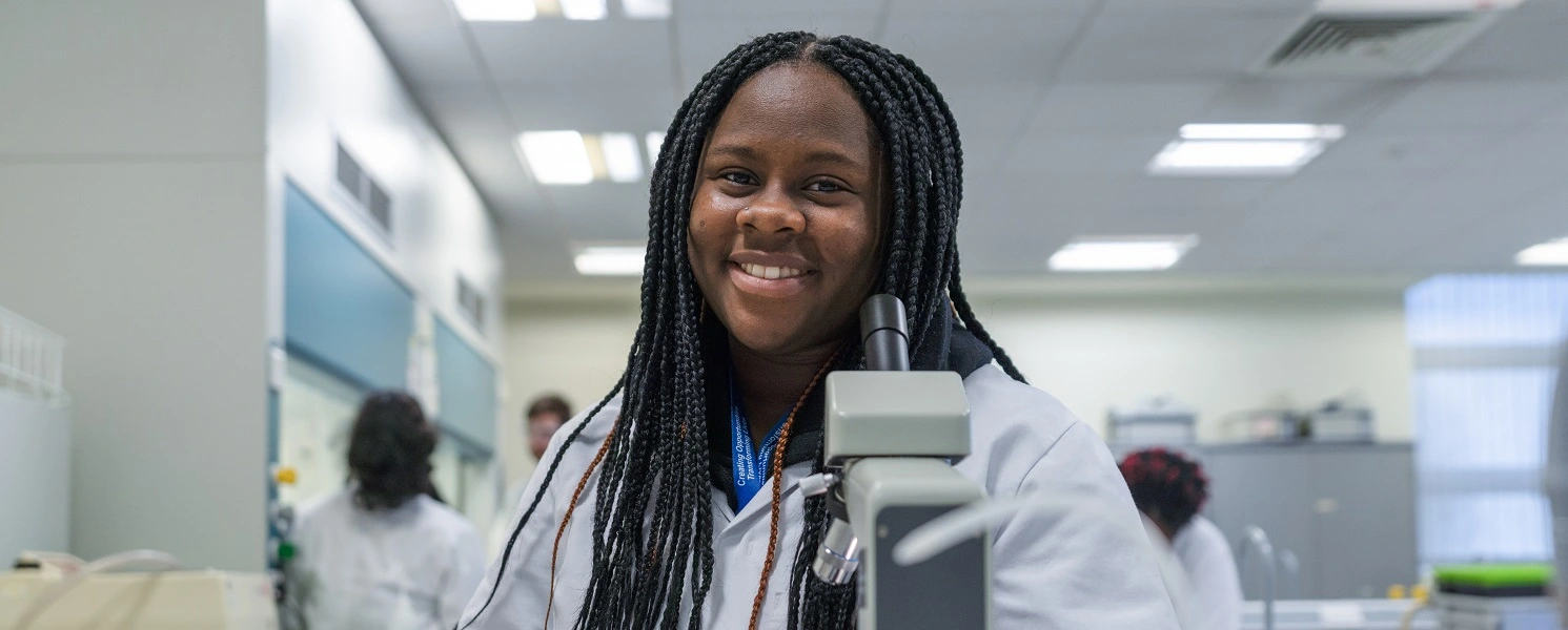 Applied Science student smiles at the camera